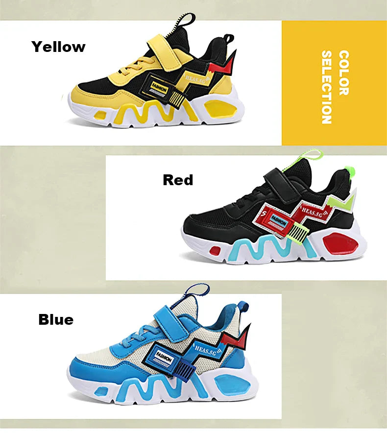 Yellow Boys Basketball Shoes Soft Non-slip Kids Sneakers Thick Sole Children Sport Shoes Outdoor Girls Trainer Basketball
