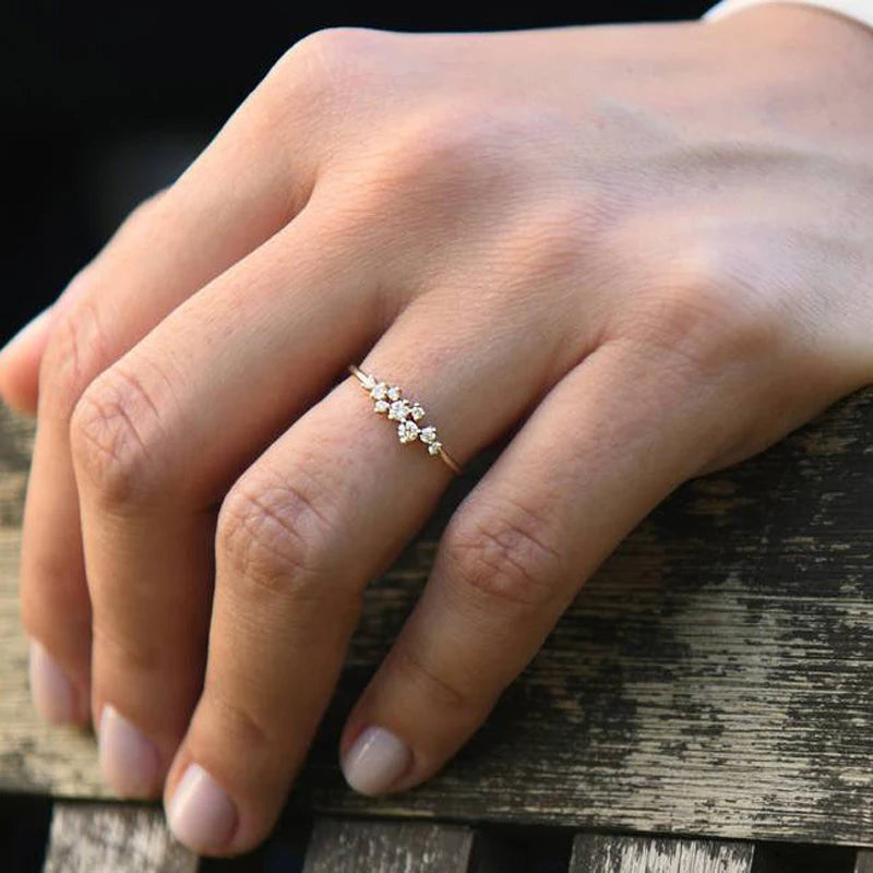 Aliança Moissanite de Prata 925 para Mulheres, Anel de Diamante de Laboratório Brilhante, Joia Fina, Presente