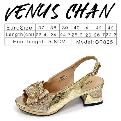 Italian Design Open Toe Women High Heels for 2026 Elegant Party Green Color Diamond Pumps Shoes and Bags Matching Set
