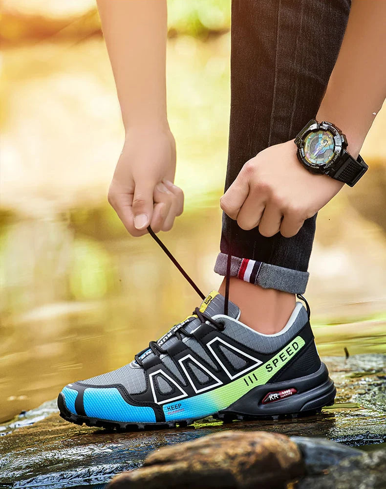 Waterproof Hiking Shoes Men‘s Outdoor Trekking Sneakers Mountain Climbing Camping Trainers Hunting Tactical Boots Bike Shoe Male