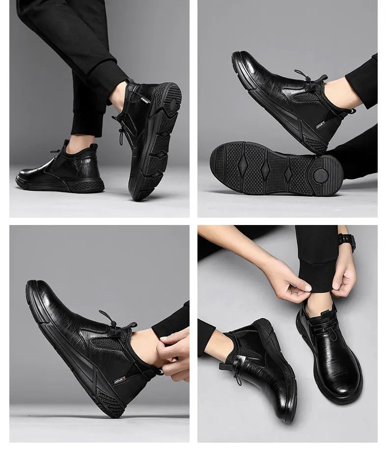 Fashion Safety Shoes Men's Work Steel Toe Caps Male Indestructible Protective Shoes Puncture-Proof Security Footwear Work Boots