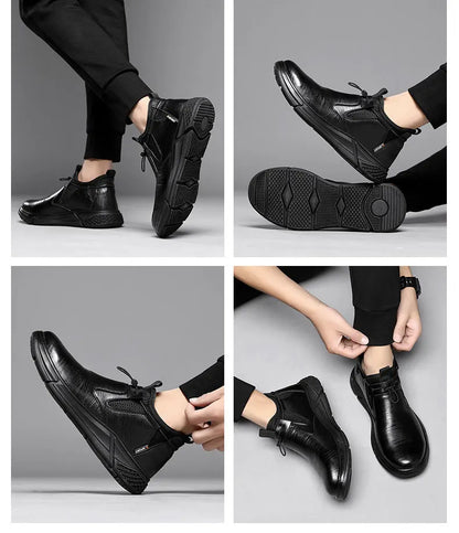 Fashion Safety Shoes Men's Work Steel Toe Caps Male Indestructible Protective Shoes Puncture-Proof Security Footwear Work Boots