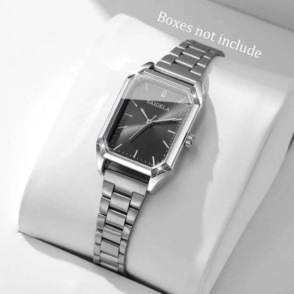 Fashion Rectangle Women Watches Simple Analog Quartz Wristwatch for Girls Clock Gift Reloj Mujer（Without Box）