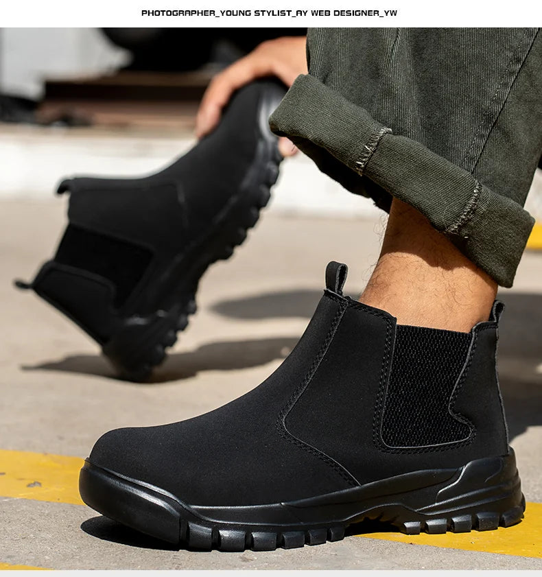 Easy Wear Safety Shoes for Men Steel Toe Work Shoes Puncture Proof Work Sneaker Male Protective Work Man Boots Safety Boots