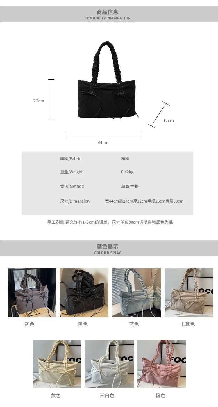 Solid Color Nylon Casual Shoulder Bags Large Capacity High Quality Versatile Crossbody Bags for Women 2025 Fashion Hot Sale