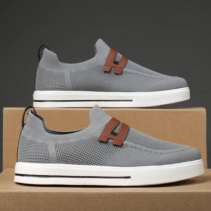 New Fashion Men Casual Shoes Lightweight Breathable Outdoor Walking Sports Shoes Driving Shoes Men Flat Canvas Shoes Large Size