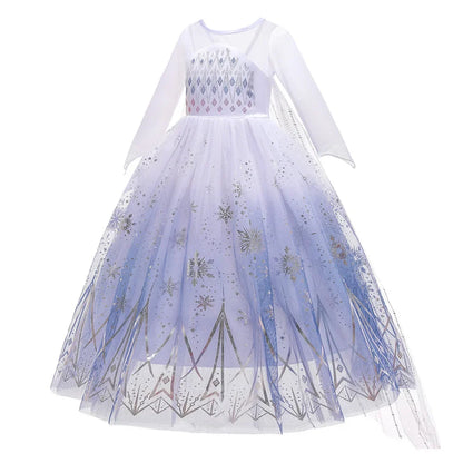 Frozen 2 Elsa Princess Girls Dress Up Snow Queen Costume Carnival Party Halloween Kids Carnival Birthday Party Clothes