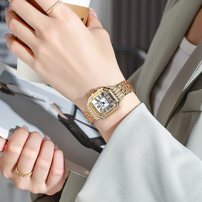 2026 Fashion Women Watch Calendar Stainless Steel Luxury Ladies Quartz Watches Business Female Clock (Without Box）