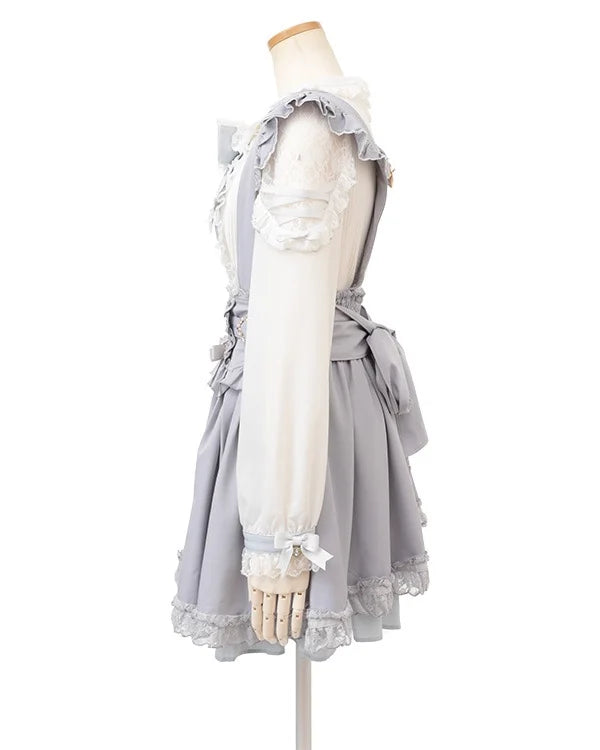 Japanese Liz Mine Mass Production Detachable Suspender Skirt Spring and Autumn Heart Cross Suspender Back Bow Straps Skirt