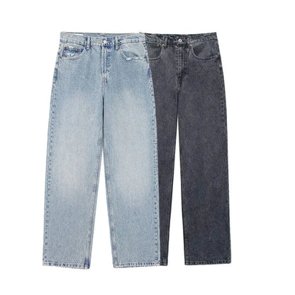 Women's Street Fashion Denim Blue Jeans Distressed Patchwork High Waist Zipper Fly Ripped Retro Long Pants