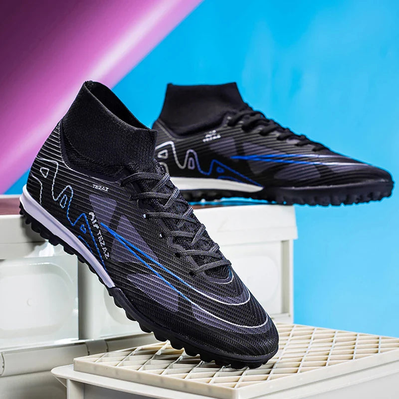 TF/FG Lightweight Ankle Football Boots Men's Football Shoes Outdoor Anti slip Grass Professional Training Tournament Sports Shoe