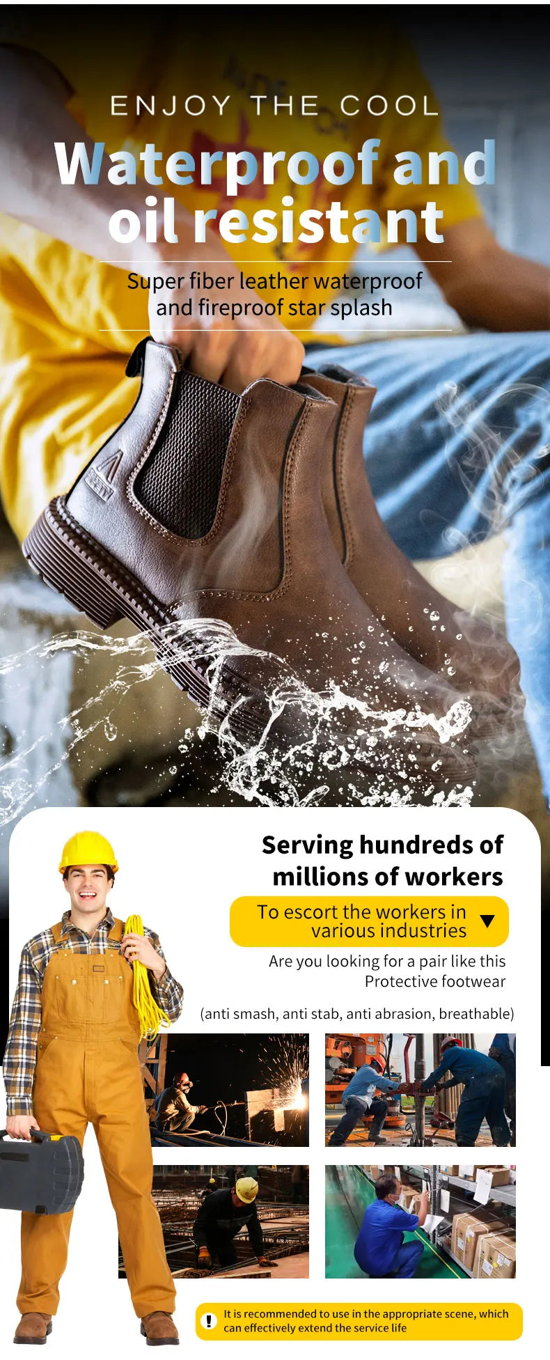 Men Women  Lerther Work Boots Indestructible Safety Shoes Steel Toe Puncture-Proof Work Sneakers Male Work Shoes
