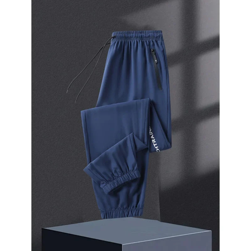 Men's Summer Casual Sports Pants Thin Tie-Up Jogging Pants Sweatpants Man Fishing Football Sport Gift Clothing Slacks Gym Jogger