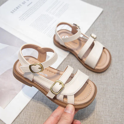 Children's Summer Sandals Hollow-out Woven Fashion Girls Beach Sandals Simple Fashion Kids Causal Flats Shoes Size 26-36