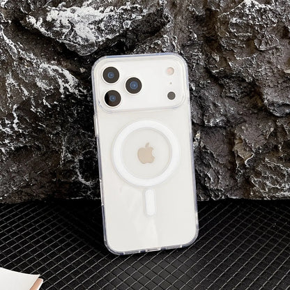 Transparent Original Magnetic Phone Case for iPhone 17 16 15 14 Plus 13 12 mini 11 Pro XS Max XR for Magsafe Acrylic Clear Cover