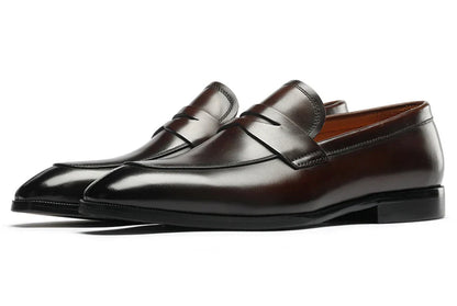 Men Loafer Casual Shoes Calf Leather Waterproofing Materials High Quality Wholesalers Online Formal Dress Slip-on Shoes