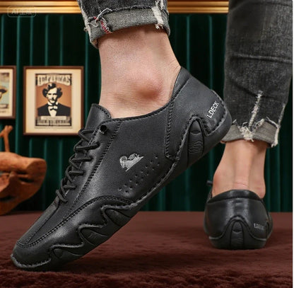 Botas de Tornozelo Masculinas Costura da Moda Leves Confortáveis Sapatos Casuais para Caminhada Tênis Respiráveis para Exterior Dirigir