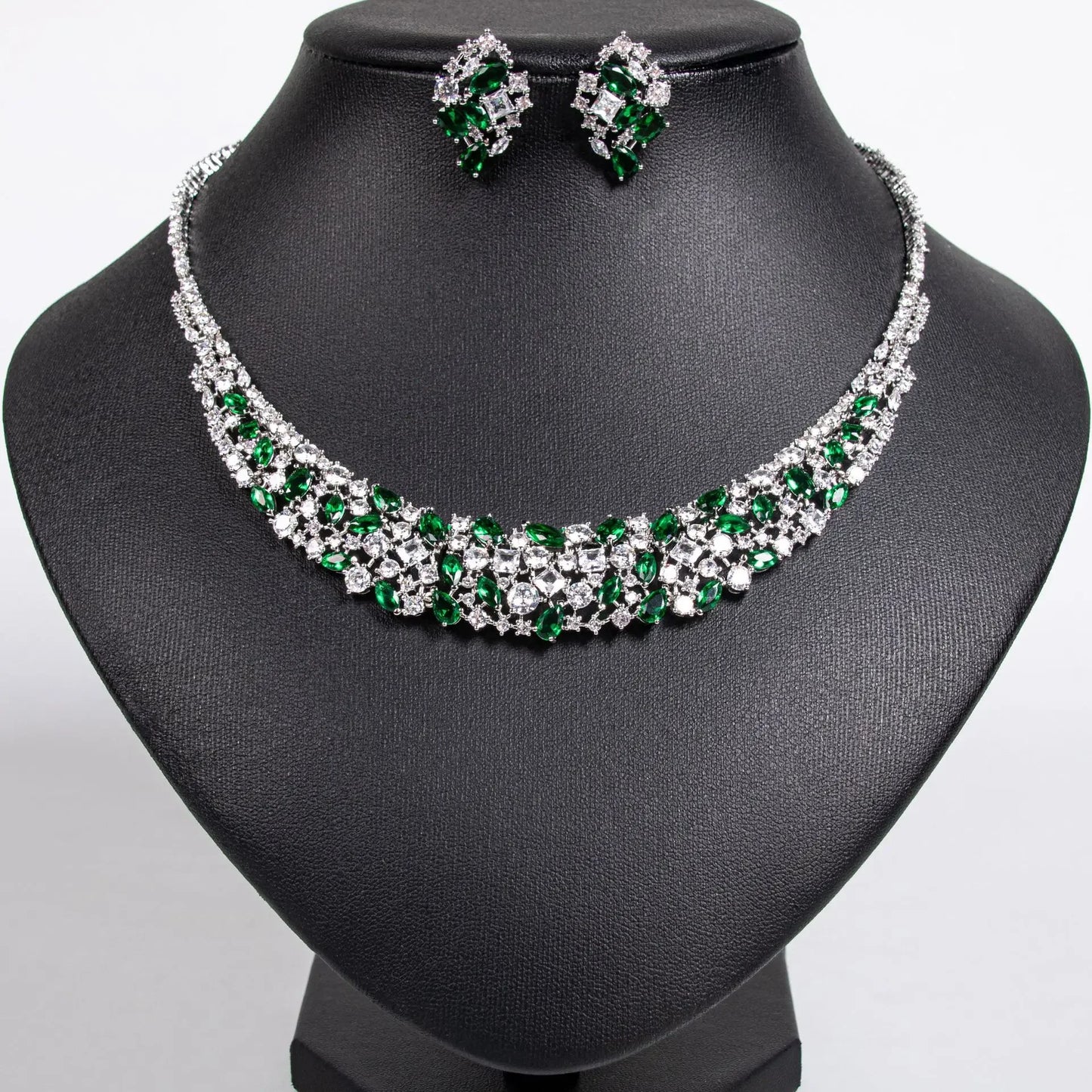 Pop Hot Stereo Jewelry Oil Painting Necklace Earrings Premium Multi-Color 2-Piece Wedding Travel Women's Holiday Gift M-1000