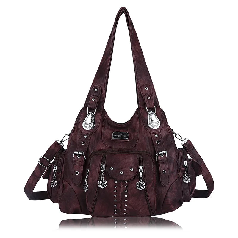 Bag Women Fashion Handbags Women Shoulder Bags PU Leather Handbag Female Satchel Shoulder Purse Bag bolsa feminina