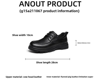 Golden Camel Men's Shoes 2026 New Business Casual Soft Sole Leather Shoes Brand Design Soft Soles Non-slip Velvet Warm Loafers
