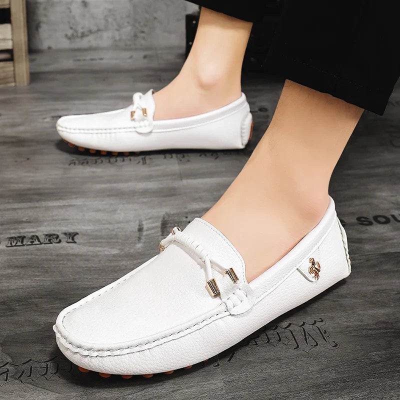 Summer Mens Fashion High Quality Outdoor Casual Leather Shoes Comfortable Breathable Classic 2024 New Slip on Men's Shoes