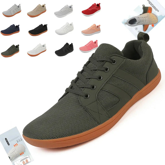 Sapatos com bico largo Masculino Moda Simples Casual Esportivo Sapatos Descalços Tênis de corrida feminino Tênis de caminhada