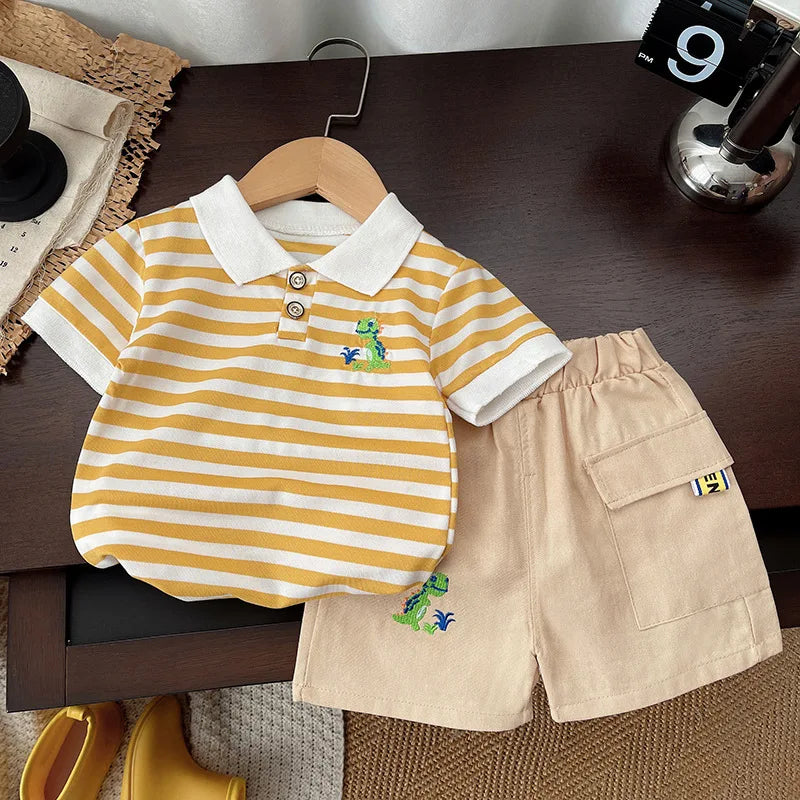 Children Clothing mother Kids Clothes Children's Sets Boys T-shirt Shorts Summer Cotton Short sleeve fashion Suit 2PCS