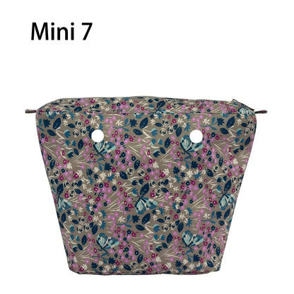 Composite Twill Cloth Waterproof Inner Lining Insert Zipper Pocket for Classic Mini Obag Senior Inner Pocket for O Bag