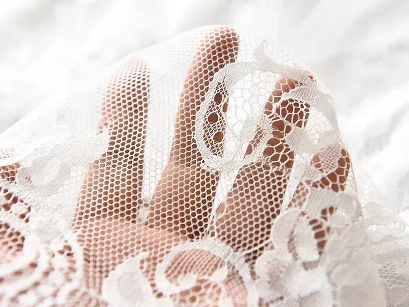 Transparent Sexy Lace Mesh Skirt Elastic High Waist Black White Tulle Mini Skirts Womens Skirt Korean Fashion Women's Skirt