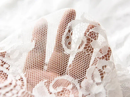 Transparent Sexy Lace Mesh Skirt Elastic High Waist Black White Tulle Mini Skirts Womens Skirt Korean Fashion Women's Skirt