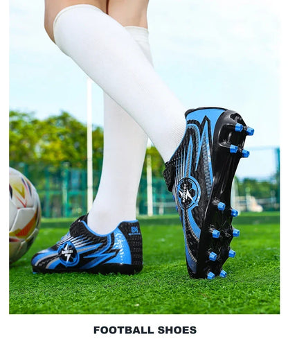 Kids Football Shoes Turf Soccer Cleats Non Slip Lightweight Training Sneakers Indoor Outdoor Futsal Boots Breathable Boys Girls