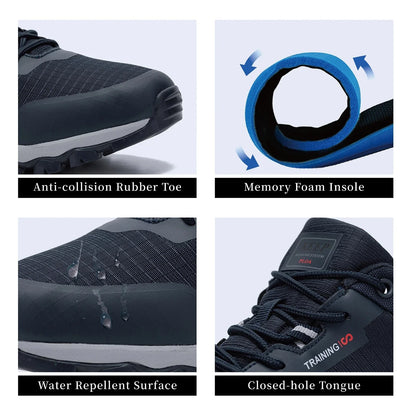 Men Non-Slip Sneakers Wear-Resistant Hiking Shoes Men Anti Splash Water Outdoor Sneakers Male Comfort Walking Shoes