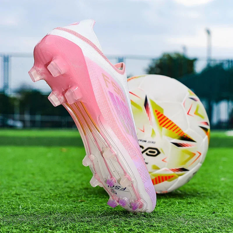 Men Football Boots Training Soccer Shoes FG Ultralight Long Spikes Breathable Drop Shipping Match Sport Cleats Indoor Sneakers
