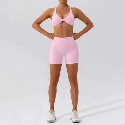 Summer 2PCS Yoga Suit Sports Set Women Quick-Dry Gym Set Women Tracksuit Running Workout Long Sleeve Sports Shirt Yoga Clothing