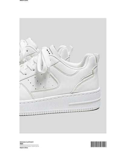 Sapatos Masculinos de Primavera e Verão, Tênis Respiráveis Novos, Sapatos Brancos com Sola Grossa da Moda Masculina e Versáteis, Tênis Esportivos e Casuais
