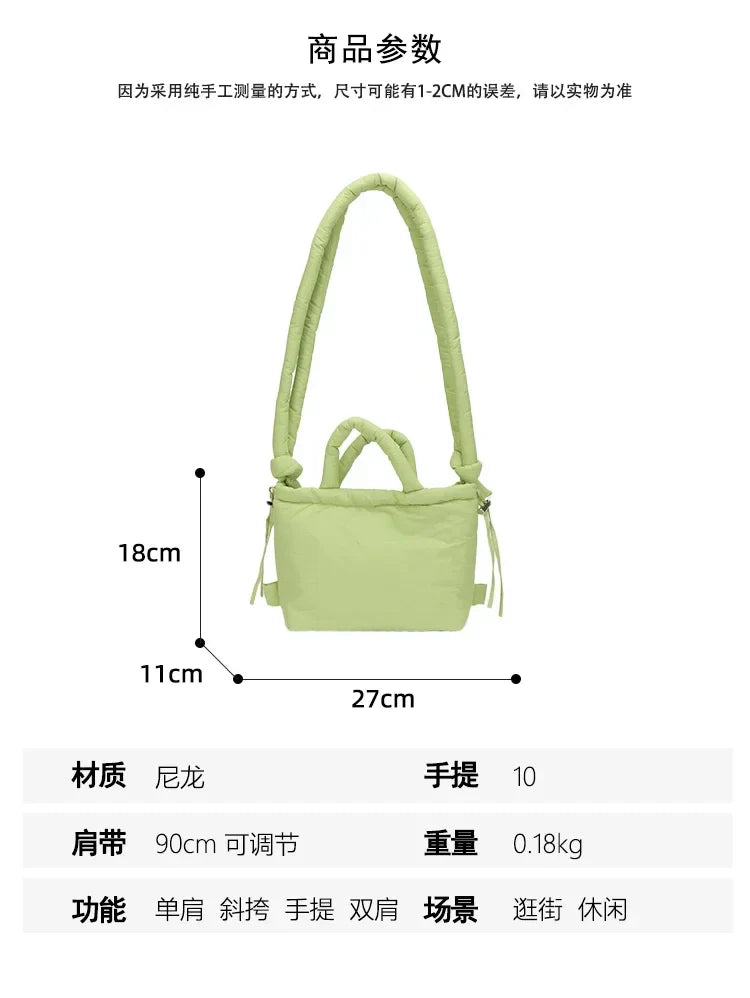 Colorful Nylon Small Square Shoulder and Crossbody Bags Super Cool Simple Versatile Handbags for Women 2024 Casual Hot Sale