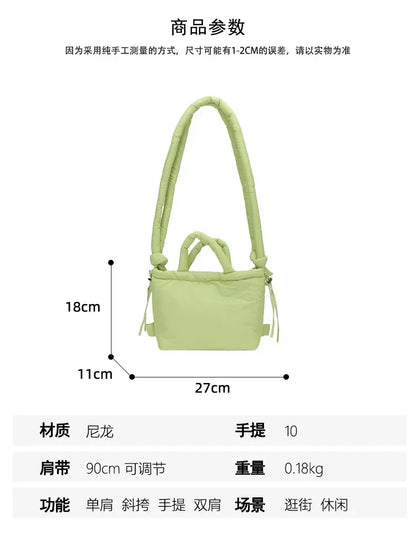 Colorful Nylon Small Square Shoulder and Crossbody Bags Super Cool Simple Versatile Handbags for Women 2024 Casual Hot Sale
