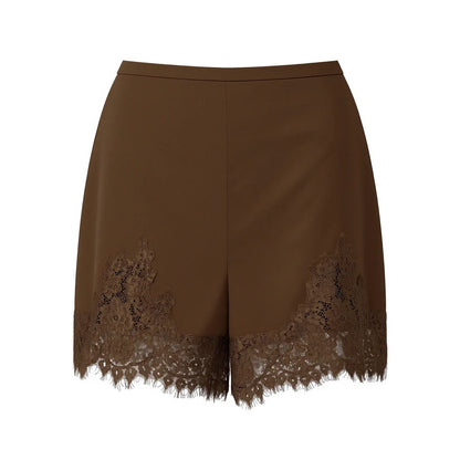 Women Y2k Slik Lace Trim Shorts Stain Pajama Micro Mini Slip Boxer Shorts Low Rise Lounge Pj Bottoms Pettipants Streetwear