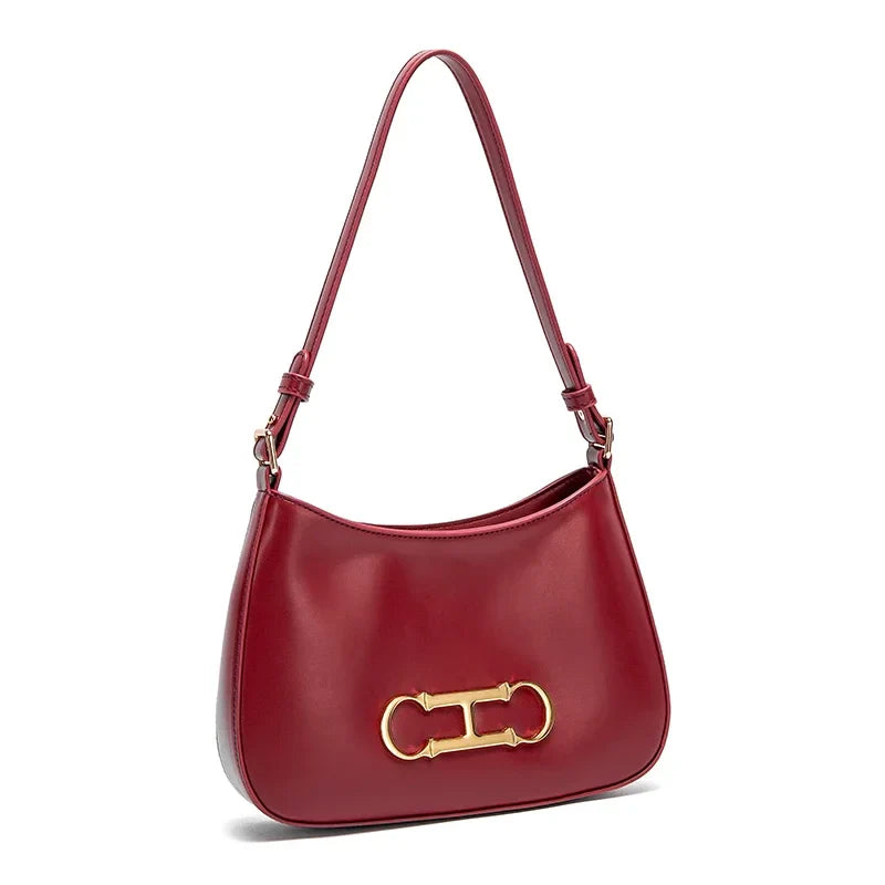 Retro Style Pure Colour Design Fashion Classic Women's Handbag Leisure Simple Match Women's Shoulder Bag