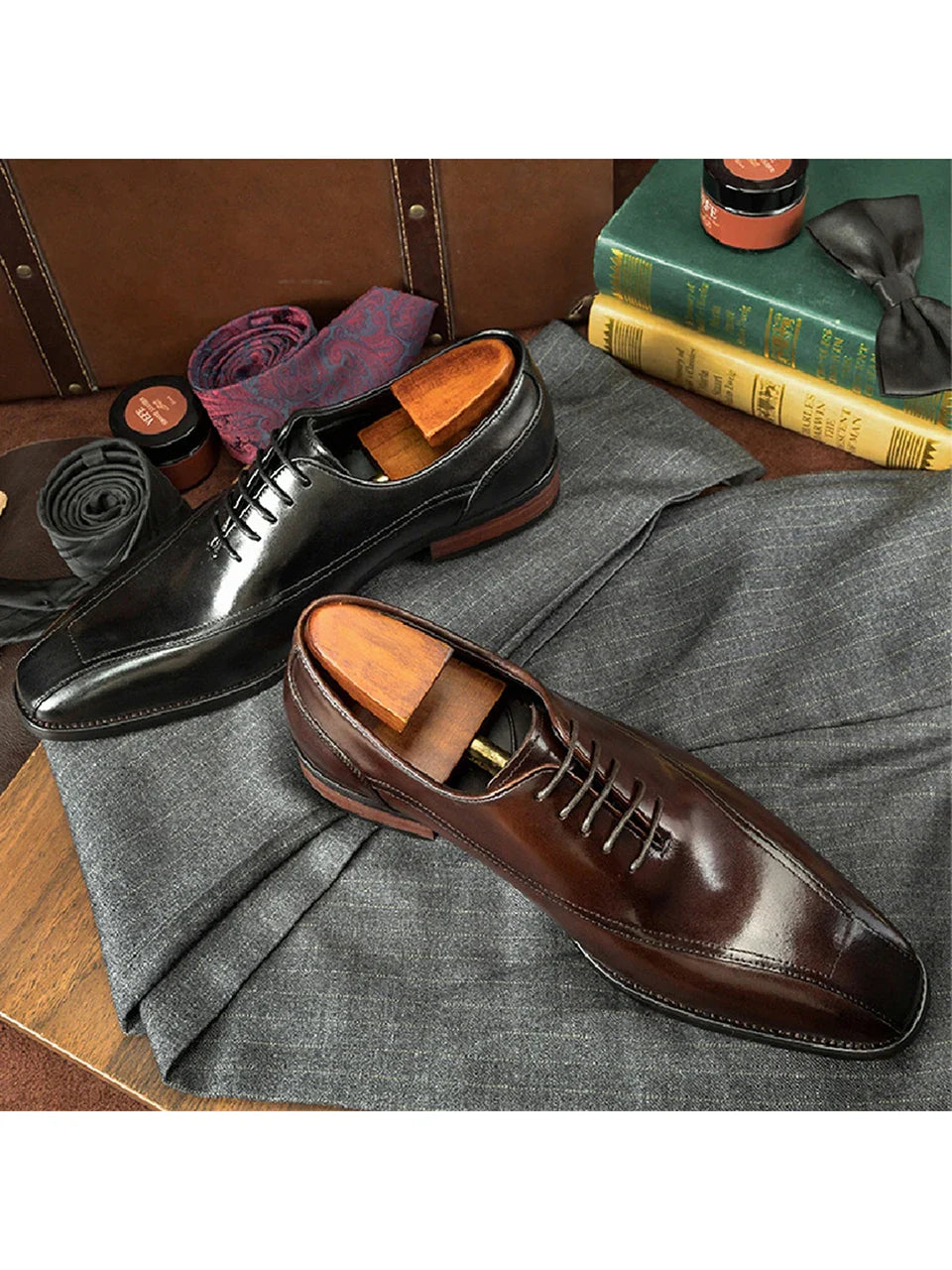 Italian Mens Calf Leather Oxfords Dress Business Shoes - 2025 New Arrival Popular Office Formal Shoes for Parties And Weddings