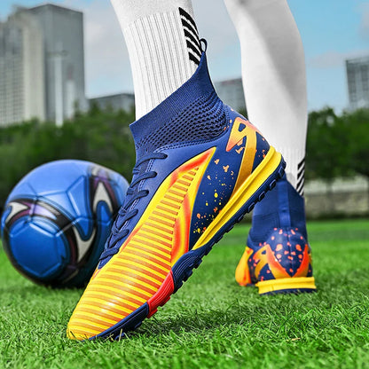 New Men Football Boots Sports Shoes Futsal High Ankle Soccer Shoes High-quality Indoor Non-Slip Outdoor Ultralight Non-Slip