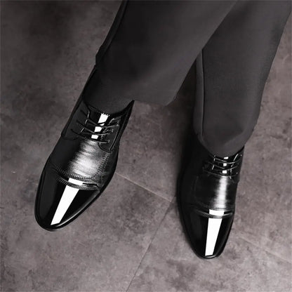 Men's Dress Shoes Formal Suit Tuxedo Lace-Up Oxford Shoe For Business Breathable Casual Shoe For Men
