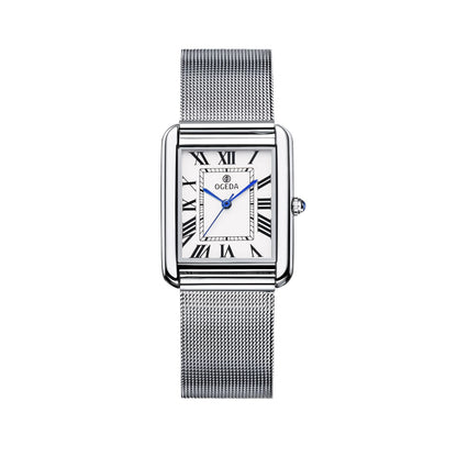 Waterproof Couple Watches Casual Fashion Quartz Stainless Steel Leather Strap Square Dial Men's And Women's Lover Watch