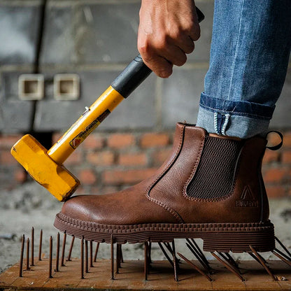 Anti Smashing Anti Piercing Steel Toe Boots Combat Anti Splashing Anti Slip Oil Wear Resistant Durable Labor Protection Shoes