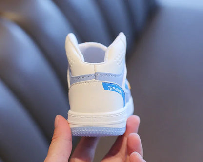 Children Tennis Shoes High-top Sports Shoes for Girls Fashion Causal Kids School Boys Basketball Shoes Breathable Soft Sneakers