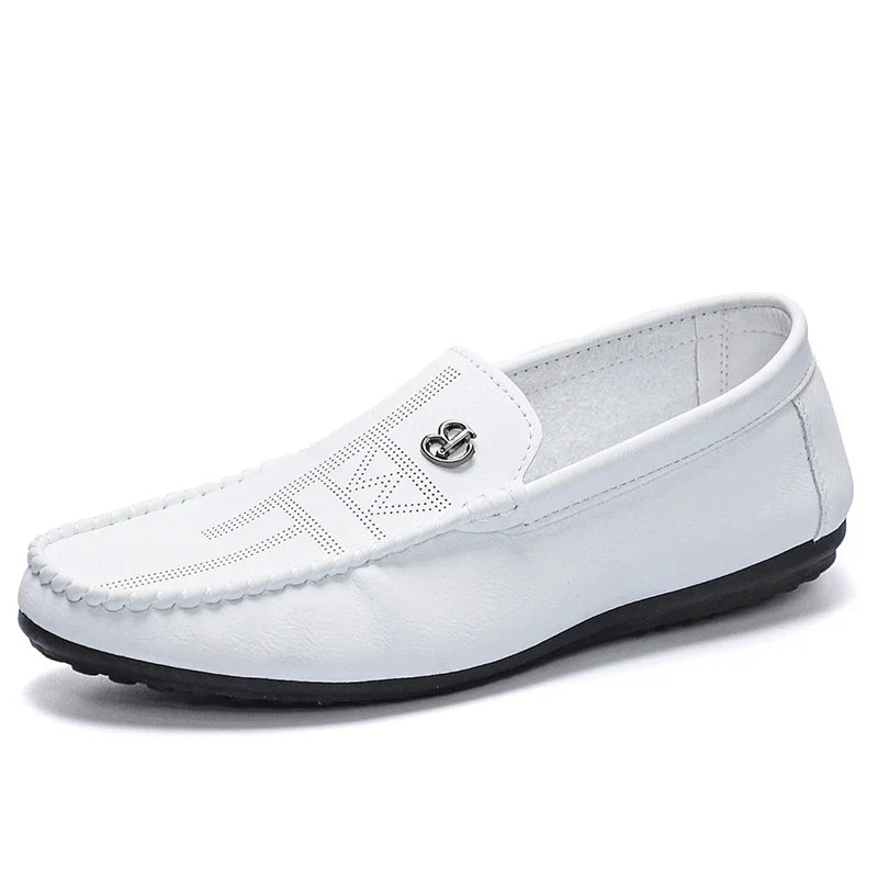 Men Casual Shoes Genuine Leather Luxury Brand Men Loafers Italian Moccasins Breathable Slip on Men Driving Shoes Chaussure Homme