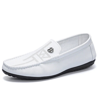 Men Casual Shoes Genuine Leather Luxury Brand Men Loafers Italian Moccasins Breathable Slip on Men Driving Shoes Chaussure Homme