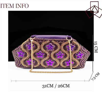 Popularity Open Toe Luxury Fashion Women High Heels Shoes and Bags Set With Rhinestone for Wedding Party Elegant