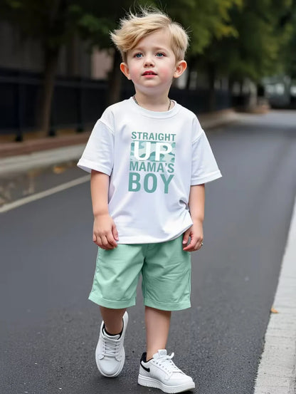 Boys Loose Casual Sets Summer Teen Gradient T-Shirts Shorts 2PCS Big Kids Sport Short Sleeve Clothes Suits Children Print Outfit