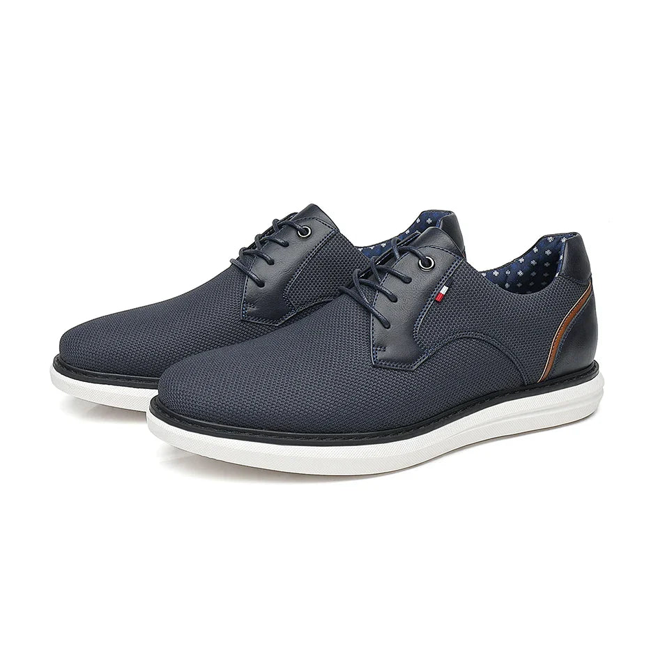 Genuine Leather Dress Shoes Comfy Men Casual Shoes Smart Business Work Office Lace-up Men Shoes